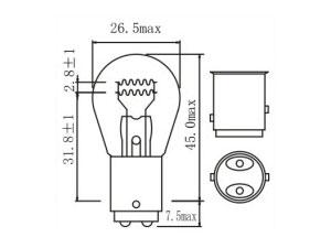Ampoule de signalisation P21/5W 1157