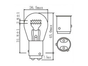 Ampoule de signalisation P21/4W S25